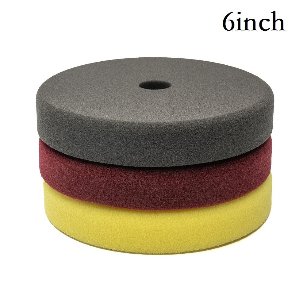 3 Pcs 5/6/7 Inch Sponge Buffing Pads Foam Polishing Pads Kit 7in Sanding Disc Wheels For Car Buffer Polisher Polishing Waxing