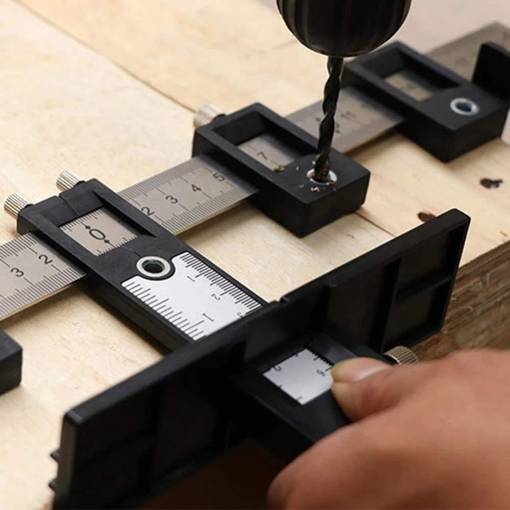 Professional Door Handle Pulls Installation Tool Kit Adjustable Self Centering Drill Guide Jig for Cabinet Wardrobe Knob