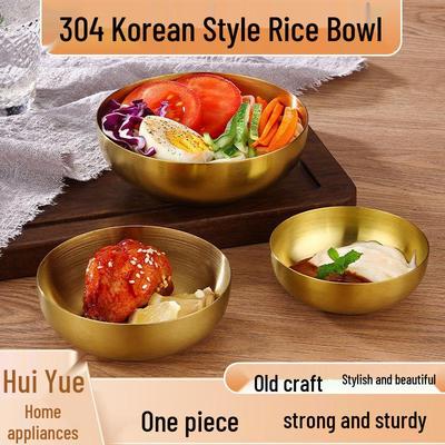 Bol épais en acier inoxydable: Parfait pour les Nouilles, le Riz, la Salade, le Bibimbap, le Pao Fan et le Ramen