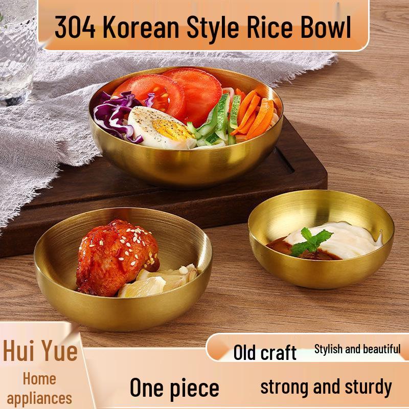 Thickened Stainless Steel Bowl: Perfect for Noodles, Rice, Salad, Bibimbap, Pao Fan, and Ramen