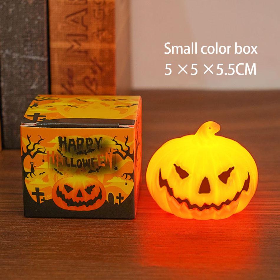 1-6p Pumpkin Lantern Candle Light Halloween Skull Ghost Face Lamp Kids Gift For Bedroom Garden Party Decoration Atmosphere Light