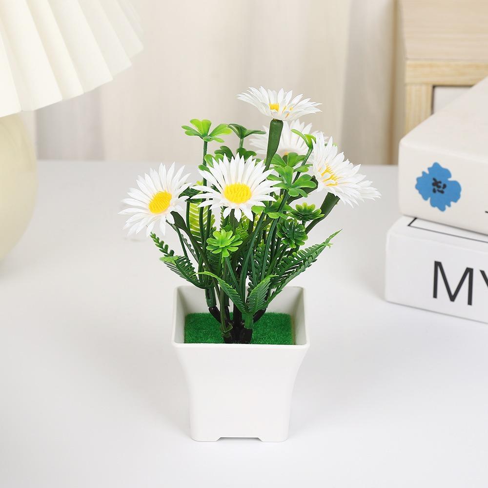 Umělá rostlina bonsai sedmikrásky plastové bonsaje mini umělé sedmikrásky zahradní