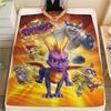 1PC Spyro Reignited Trilogy Patterned Flannel Blanket Suitable For All Seasons for Home Decor Warmth and Comfort Gifts Holiday Present