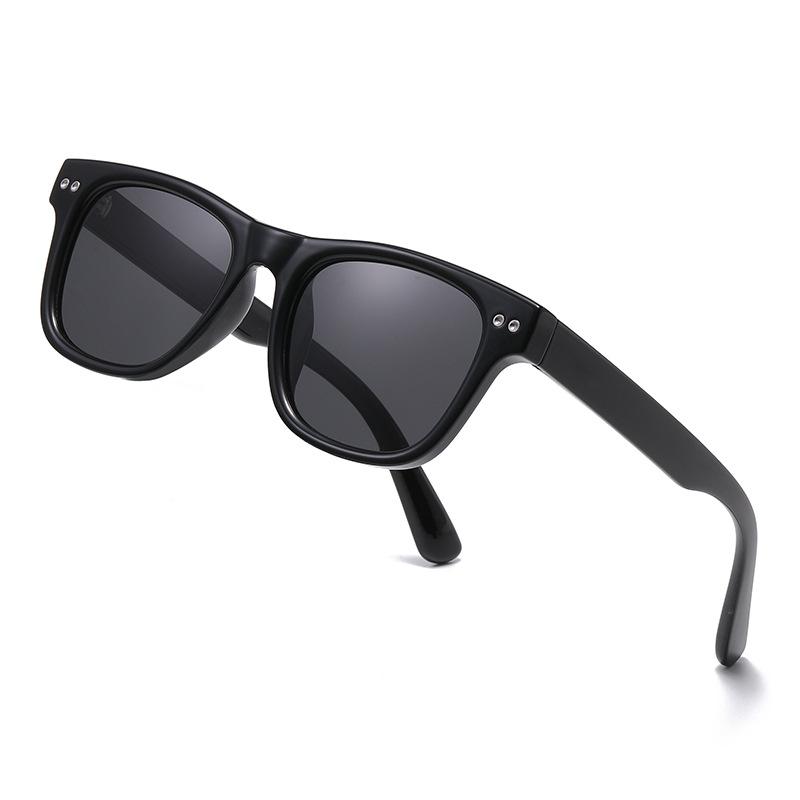 New Korean Style TR Trendy polarized sunglasses, men's retro square frame, street style, UV protection, women's sunglasses