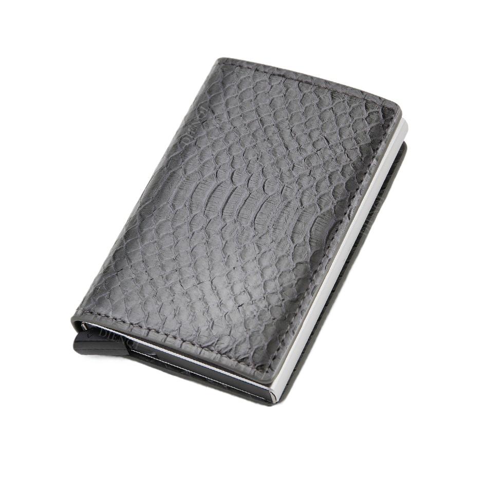 RFID Anti-theft Brush Automatically Pops Up Card Bag Card + Credit Card Metal Card Bag Men's Multi-card Wallet Carbon Fiber