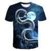 New Men's T-shirt Clothing 3D Domineering Digital Printed Dragon T-shirt Summer Short Sleeved Hip-hop Plus Size T-shirt