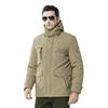 Middle Aged and Elderly Military Style Cotton Jacket, Washed Jacket, Men's Coat with Thick Velvet and Cotton Jacket