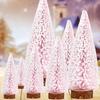 Mini Snow Spray Christmas Tree - Tabletop Holiday Decor Pine Cedar Ornament