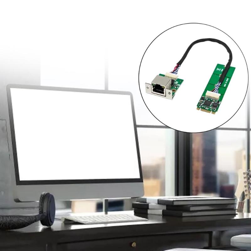 B+M Key Networking Card Single Port Ethernet Card Adapters I225-V 2.5G/1000/100Mbps Networking Card Replacement