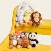 Funny Plush Dog Pendant Soft Cartoon Animal Keychain Cute Bear Doll Key Ring  Couple