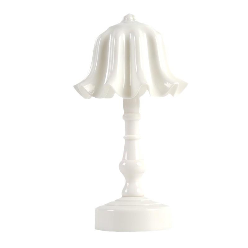 European Retro LED Night Lamp: Textured Small Desk or Bedside Decor with Palace Lantern Style