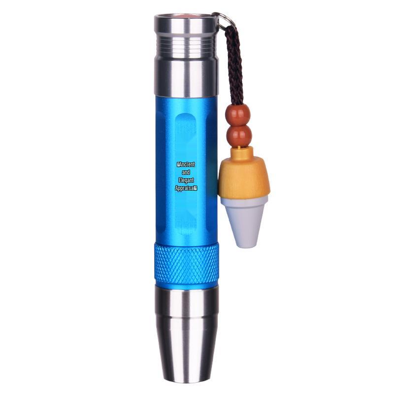 Three-Light LED Jade & Jewelry Identification Flashlight - 365nm UV Purple Lamp for Professional Gemstone and Artifact Testing