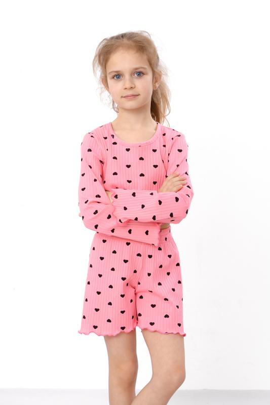 Girls Loungewear Set with Crop Top and Shorts, Summer 6497-097 HC