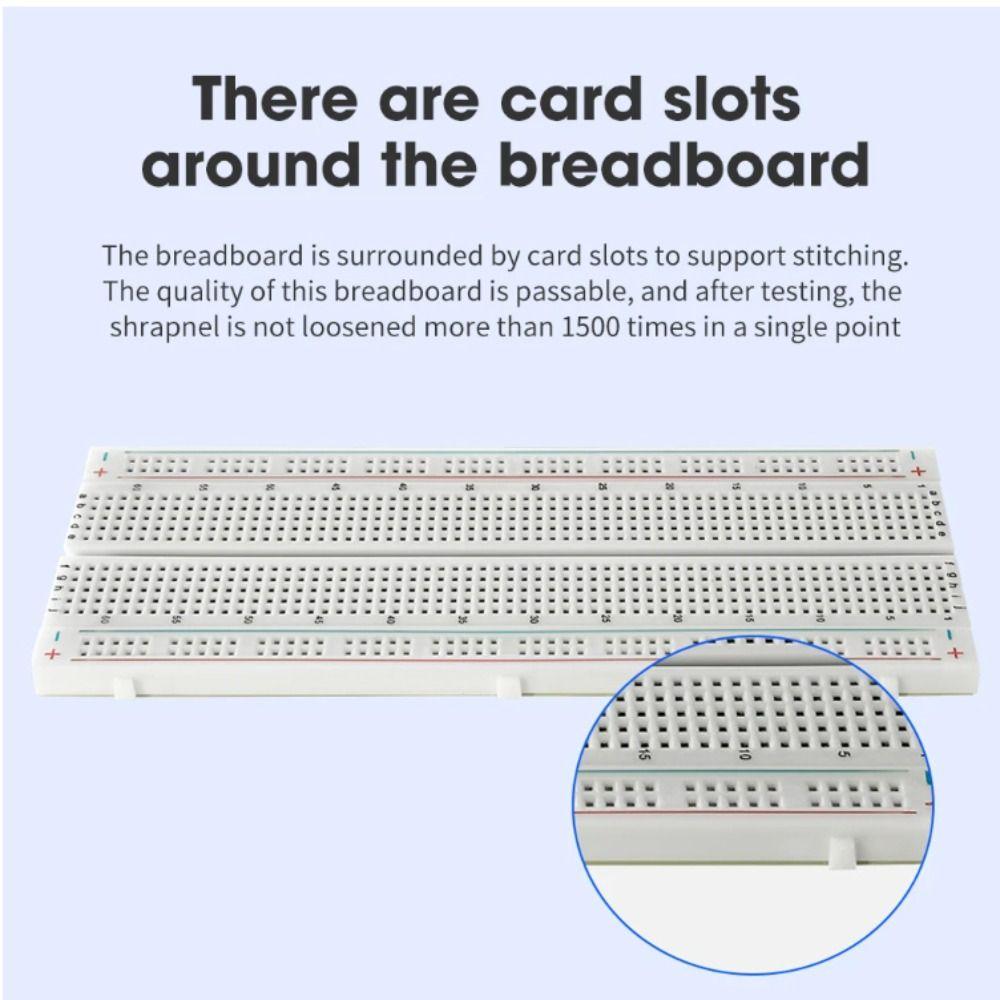 830 Tie Points MB-102 Breadboard Red & Blue Wires Solderless Breadboard Test Develop