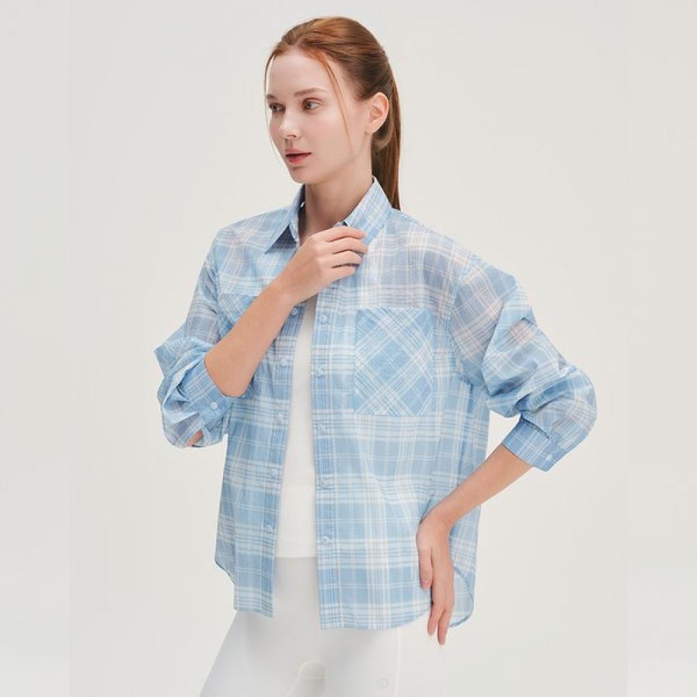 Huit [26ss] Ultra Lightweight Sheer Check Shirt Htwsu6j04t