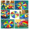 Regenbogenfarben Outdoor Fallschirm Kinder Spiel Fallschirm