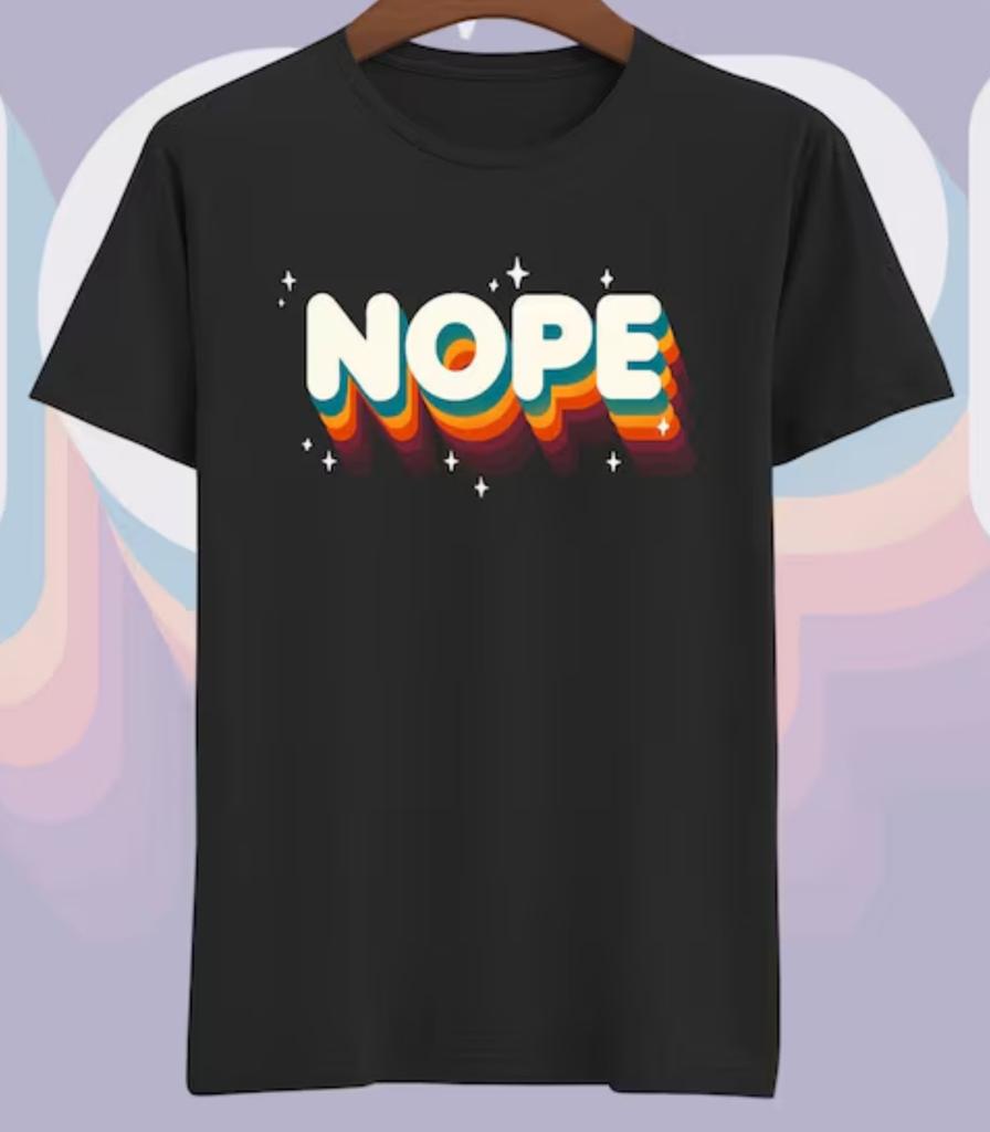 NOPE COLOR BLACK MEN Girl Unisex Short Sleeve Round Neck T-Shirt 012