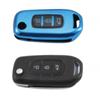 Elektroplåt Bilnyckelfodral Fob Cover Shell för Renault Kadjar Captur Megane 3 Symbol Logan 2 Sandero 2 Dacia Duster Nyckelring Tillbehör
