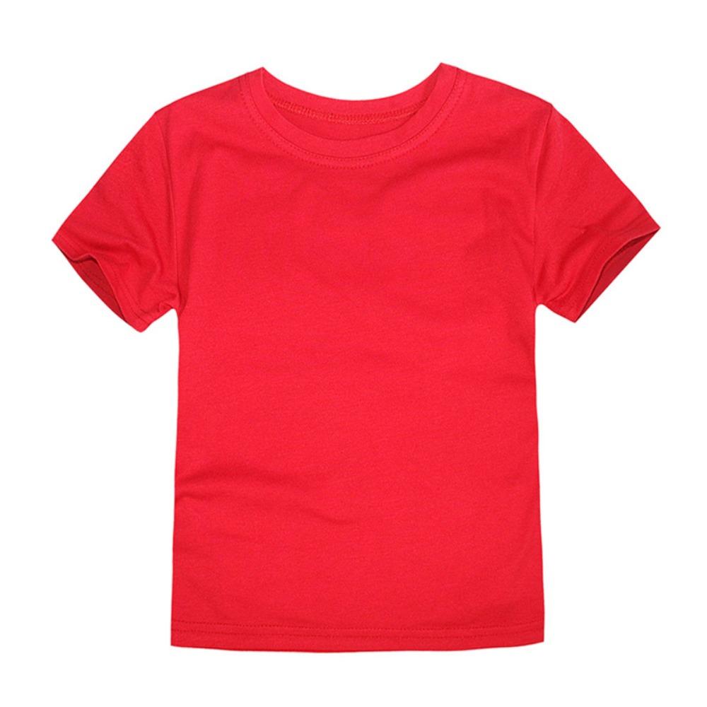 1-14Years Summer Children's Short Sleeve T-shirt Cotton Baby Clothes Boys Girls Blank Infant T-shirt Kids Shirt Solid Tees Tops