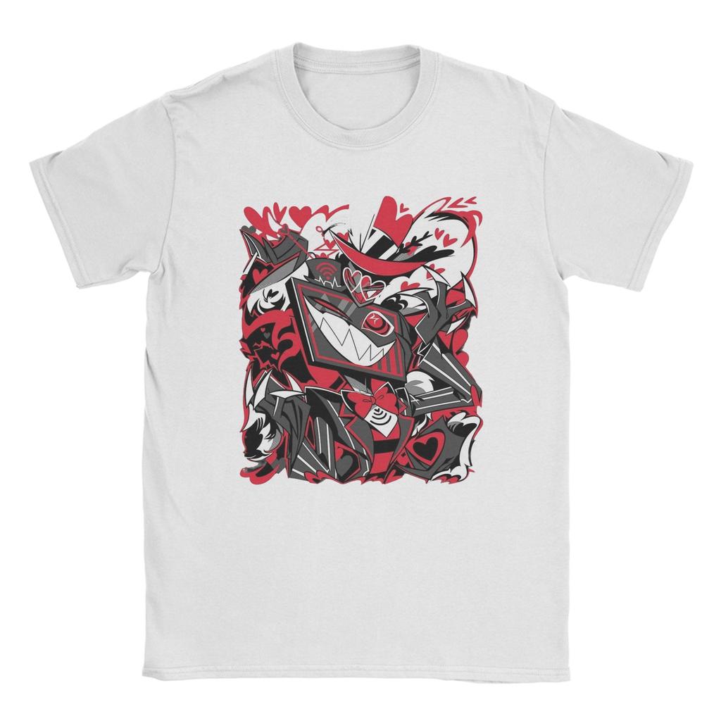 Hazbins Hotels Vox Men T Shirt Fashion Tees Short Sleeve Round Neck T-Shirt Cotton Adult Clothes