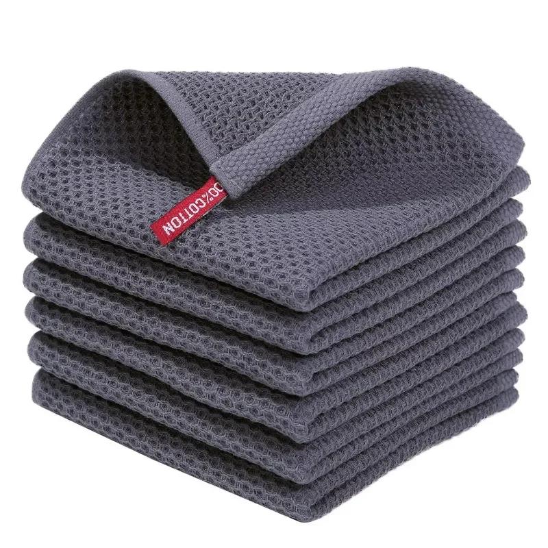 100% Cotton Waffle Weave Kitchen Towel Ultra Soft Absorbent Quick Drying Dish Towels Kitchen Dish Cloths Cleaning Cloth Kitchen