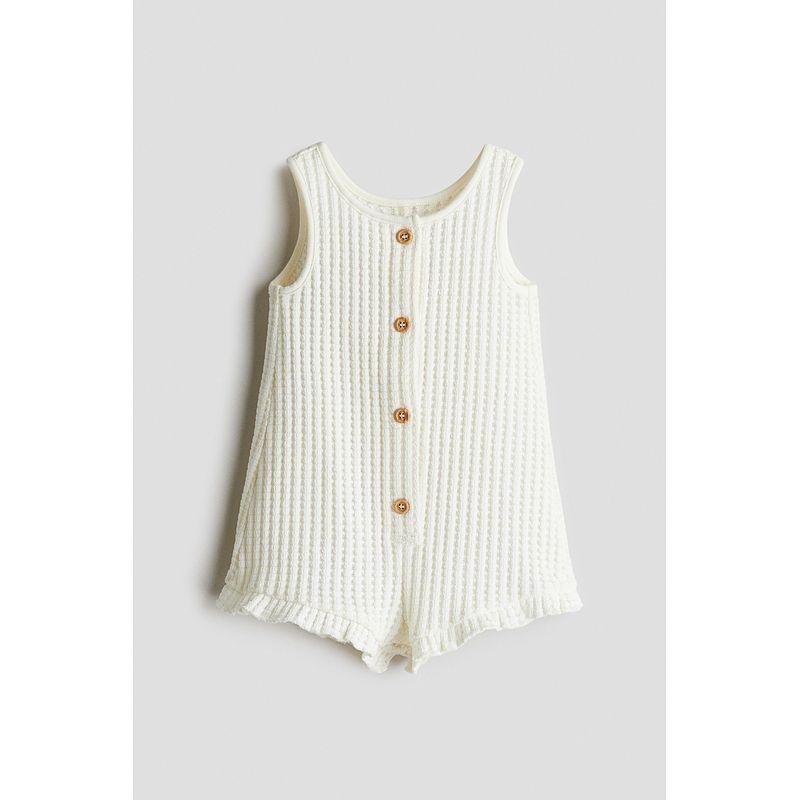 

HM Детская одежда Малышка Детские комбинезоны 25 Летний тонкий Новый тип Детский вафельный вязаный ромпер 1292718 White 90/52(1 ½-2Y)