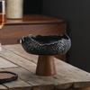 Creative Ceramic Fruit Salad Bowl High Foot Plate Western Dish Unique Shape Hotel Tableware