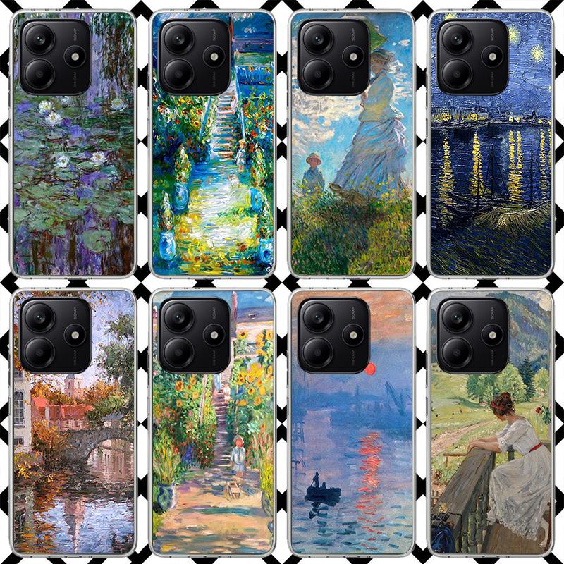 Claude Monet Print Phone Case for Xiaomi Redmi Note 15 14 14S 13 12 12S 11 Pro Plus 11E 11T 11S 10S 5G Soft Cover Fundas Redmi N