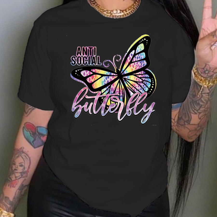 Pure Cotton Women's Short Sleeved Summer Personalized Rhinestone Round Neck T-shirt