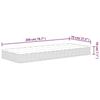 VidaXL Matelas à ressorts bonnell moyen 70x200 cm 372982