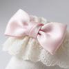 White Women Socks Lolita Bowknot Socks Japanese Short Crew Socks  Spring Summer