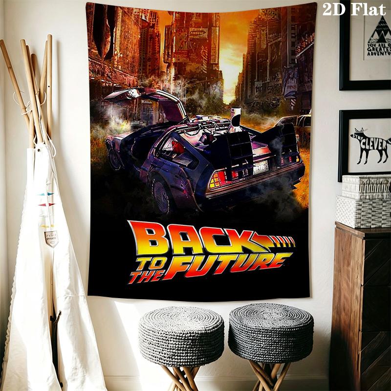 Back to the Future DeLorean Pattern Home Decor Tapestry, Wall Hanging, Decorative RV Wall Cloth.SGT0917329