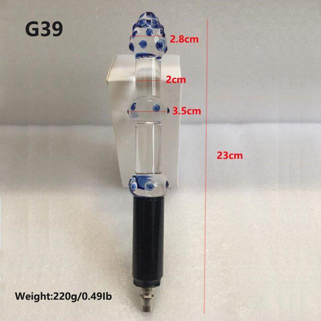 6 Types Glass Dildos with Vac-u-Lock Connerect Sex Machine Anal Attachments for Women and Men Masturbation Machine Accessories
