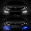 Auto Wiring Wind Power Grille Car Turn Signal Fog Warning Light White Blue Colorful Fan Rotation Daytime Running Lamp Decoration
