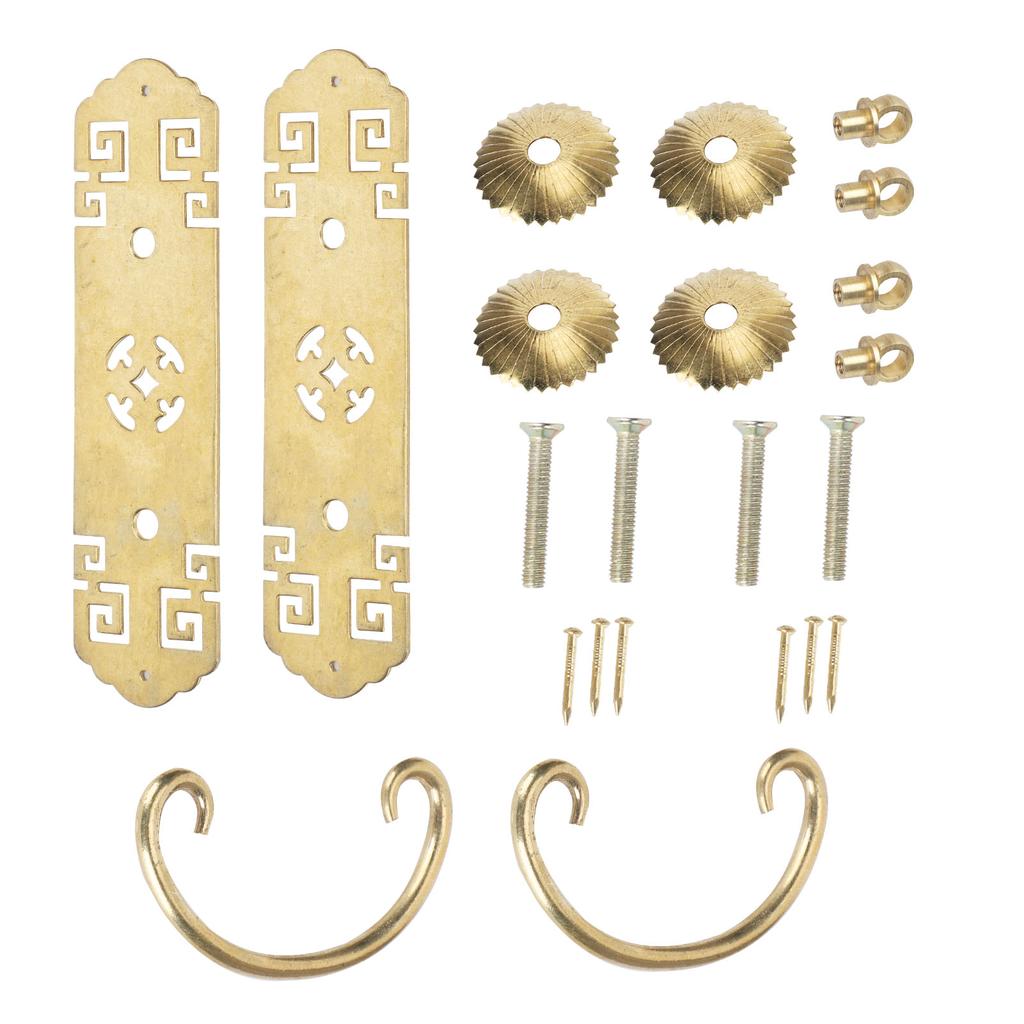 2 Sätze Griff im chinesischen Stil Antik Horizontaler Schubladen-Buchständer Kleiderschrank Schranktürgriff