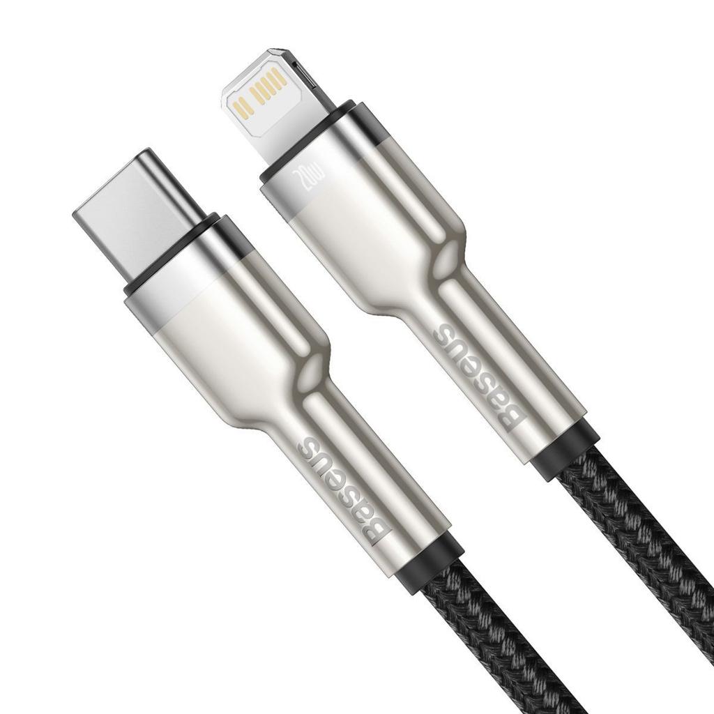 Kabel Usb-C Do Lightning Baseus Cafule, Pd, 20W, 1M (Czarny)