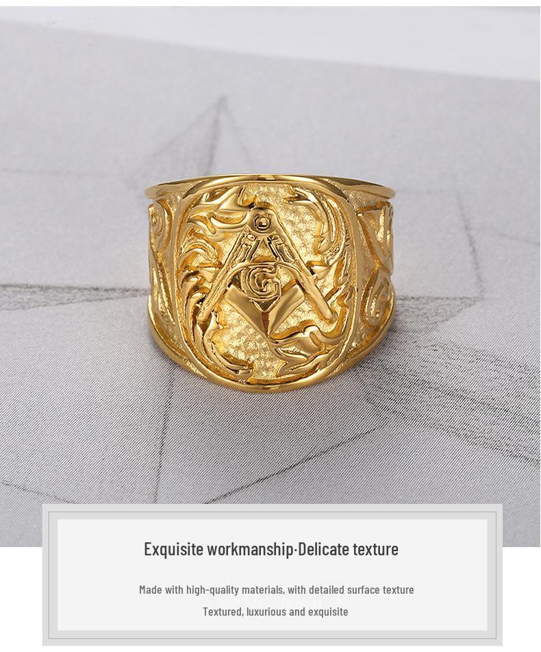 Klassischer Edelstahl Retro Herrenring - Kreatives europäisches und amerikanisches Design