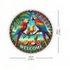 Tin Sign Parrot Beach Retro Metal Poster Wall Art Home Decor