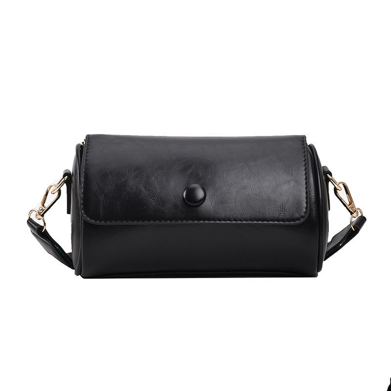 Classic retro bag women's new autumn and winter cylinder bag women's versatile broadband shoulder messenger bag