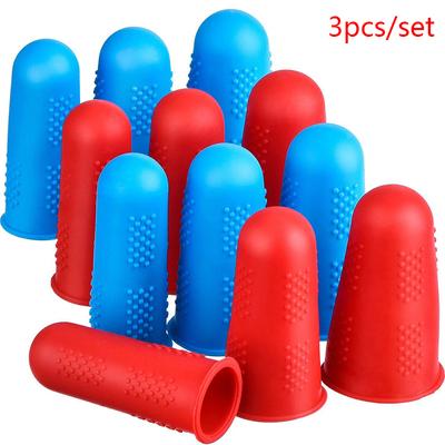 3 pezzi Protezione Dita in Silicone Manicotto Copertura Anti-taglio Calore Antiscivolo Copridito