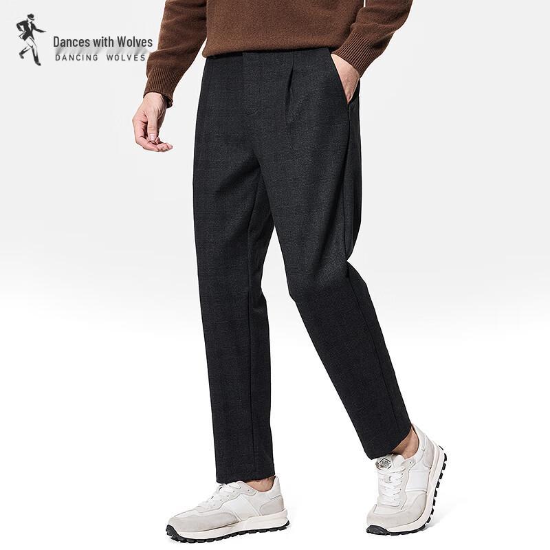 

Dancing with Wolves Men s TR Wrinkle-Free Ankle-Length Casual Trousers 31