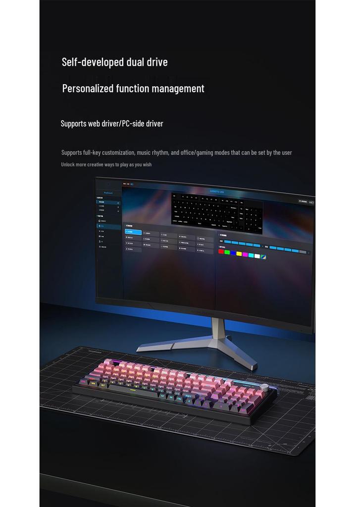 Langtu L99 Silent Wired Gaming & Office Keyboard with Mechanical Feel and Three Modes