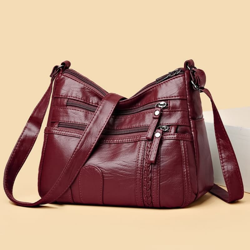 Büyük Kapasiteli Kadın Çantası Bayan Pu Deri Çapraz Çanta Kadın Çok İşlevli Tote Omuz Çantaları Pembe Sac A Main Femme