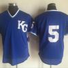 Vintage Kansas City Royals Baseball Jersey Unisex Embroidered Sport Top Cotton Blend Fall Wear