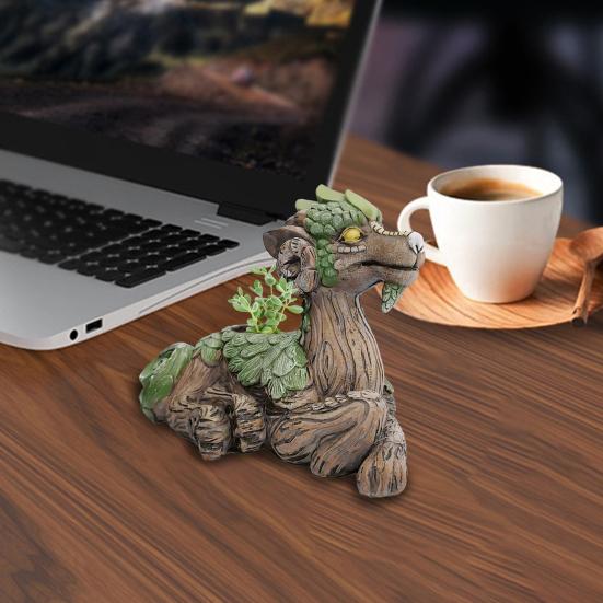 

Сочный держатель садовая фигурка дракона смола растение-хранитель статуя китайского дракона Скульптура Крытый Открытый Украшение Орнамент Рождественский подарок A