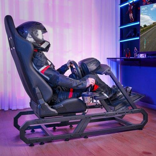 VEVOR Racing Wheel Stand For Logitech G923/G920/G29, Heavy Duty Steel Driving Simulator Cockpit-Thrustmaster T248P