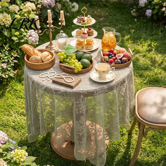 Spitzen-Tischdecke Tischdecke, Florale Tischabdeckung, Retro-Sägeblatt-Stoff mit hoher Dichte für Esstisch, Rustikale Hochzeitsfeier Brautparty Dekoration