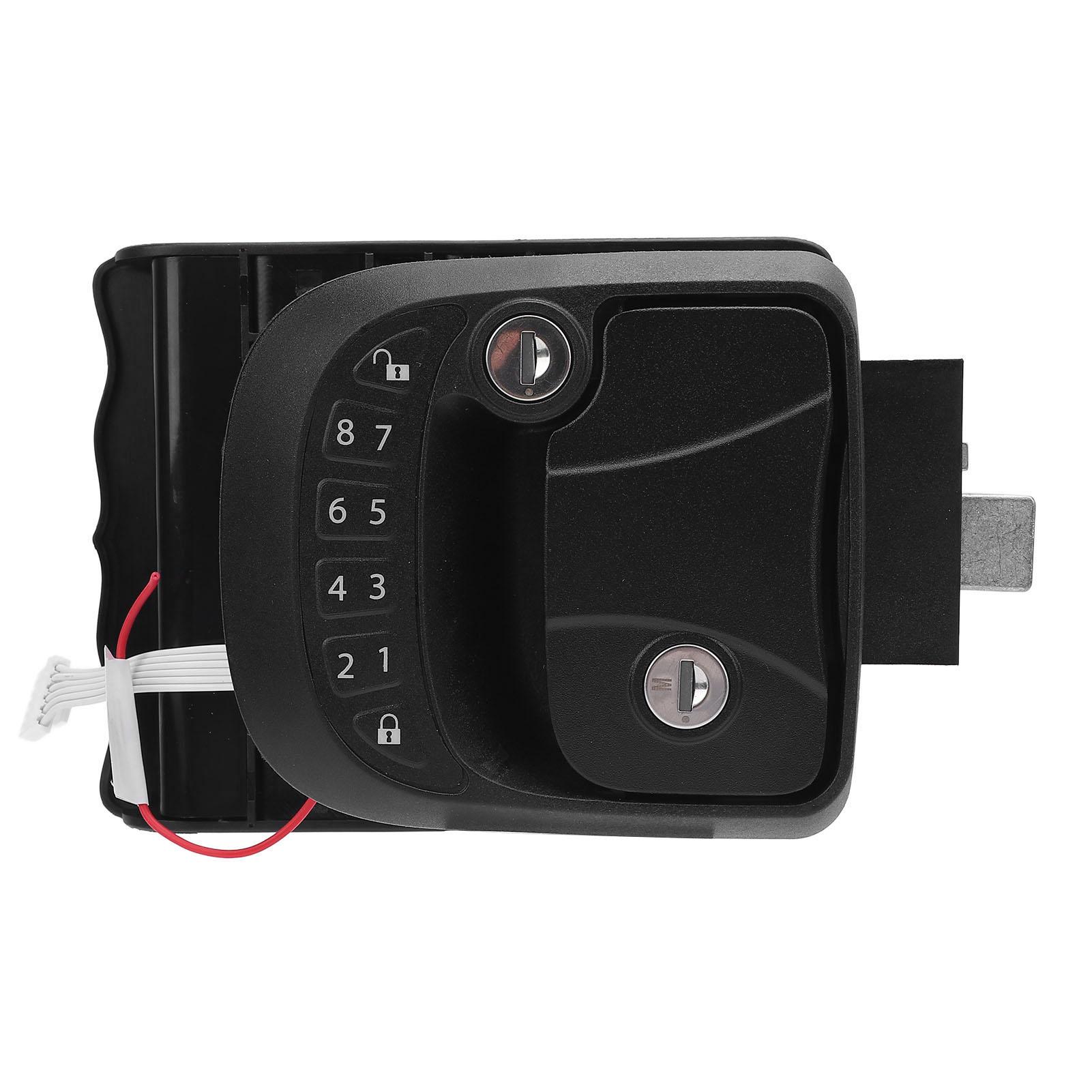 

RV Door Lock Latch Keyless Entry Remote Control Keypad Zinc Alloy Trailer Door Latch for Trailers Motorhomes Left Side