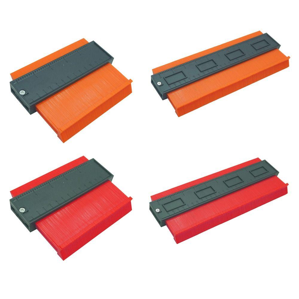 Nova Régua Curva de Plástico Multifuncional Forma Vermelho Laranja Duplicação 5/10 Polegadas Contorno Amostrador