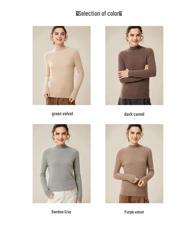 Women's Pure Cashmere Slim Fit Winter Pullover Sweater